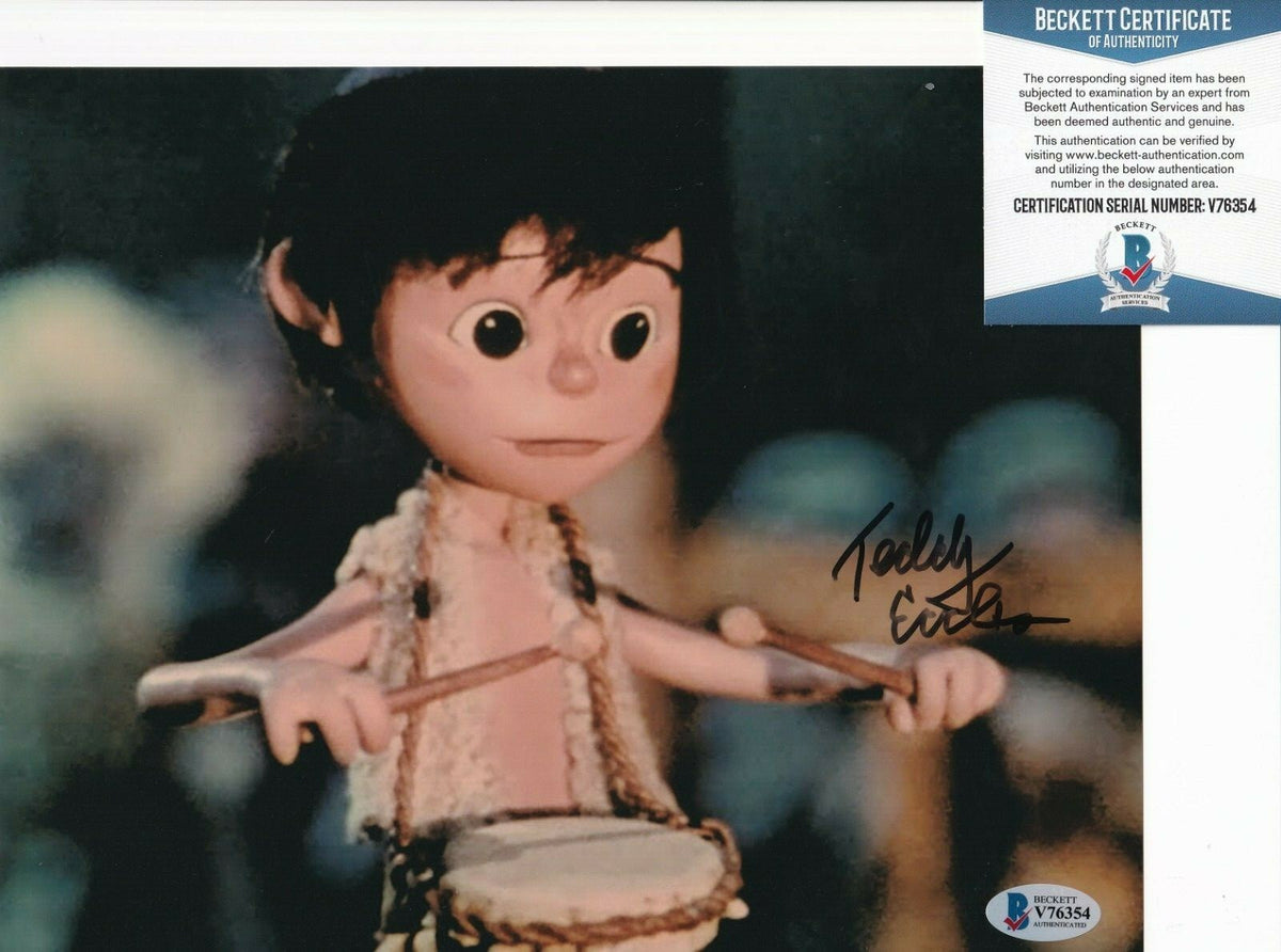 TEDDY ECCLES signed (THE LITTLE DRUMMER BOY) 8X10 photo BECKETT BAS V76354