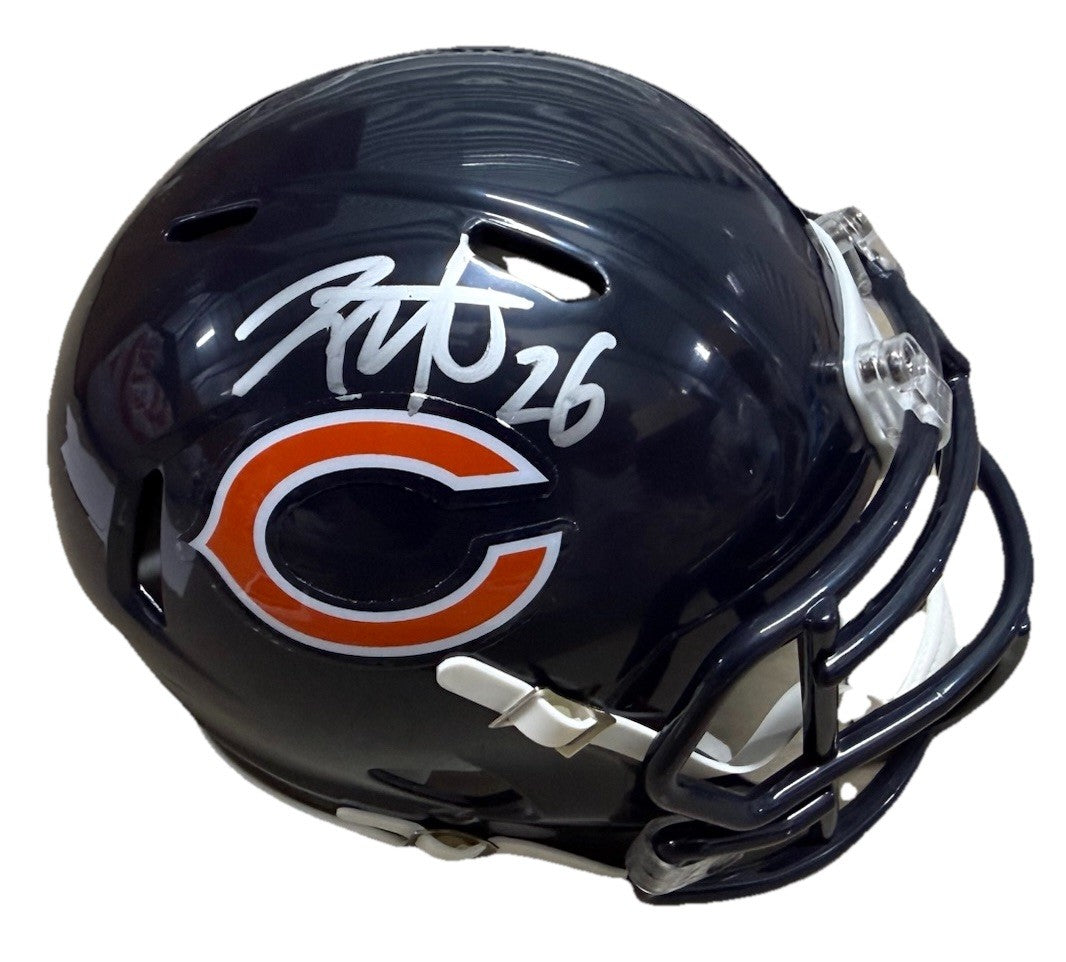NAHSHON WRIGHT signed (CHICAGO BEARS) 🐻 mini football helmet JSA COA CL20617