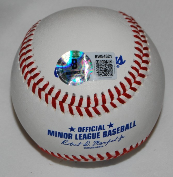 JASON HAMMEL signed (CHICAGO CUBS) ML Minor League baseball BECKETT BW54321