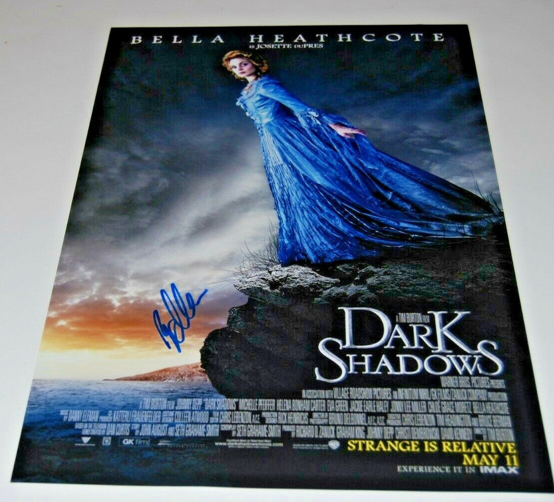 BELLA HEATHCOTE signed (DARK SHAWDOWS) 12X18 movie poster photo *PROOF* W/COA 