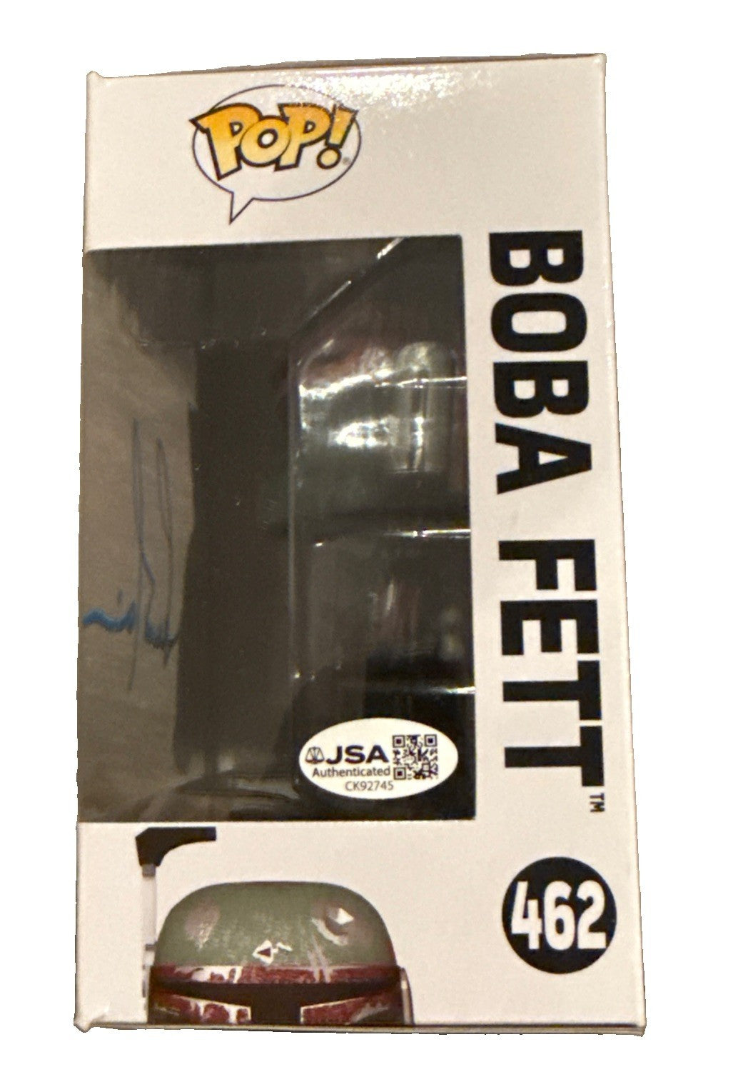 TEMUERA MORRISON signed (BOBA FETT) Mandalorian Funko Pop #462 JSA CK92745