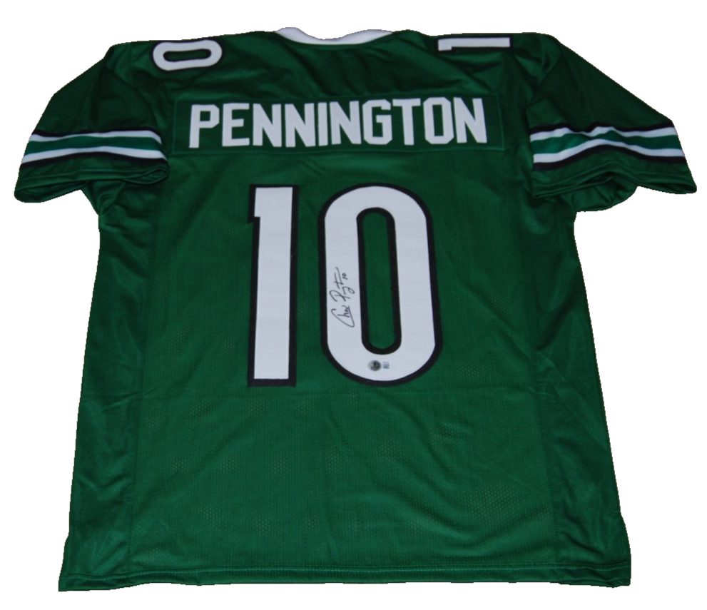 CHAD PENNINGTON signed MARSHALL  THUNDERING HERD football jersey BECKETT BW61041