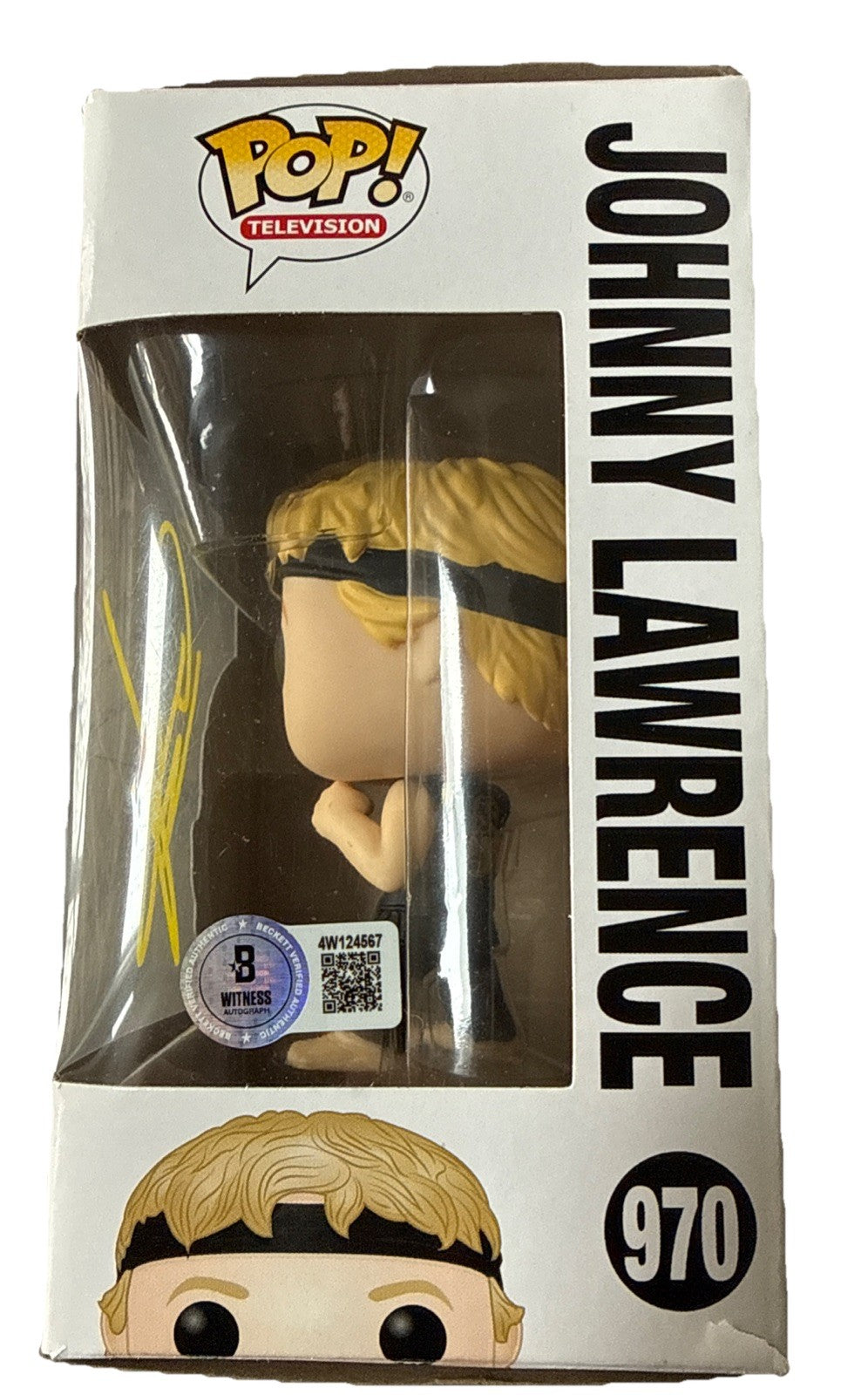 WILLIAM ZABKA signed (COBRA KAI) Johnny Lawrence Funko Pop #970 BECKETT 4W124567