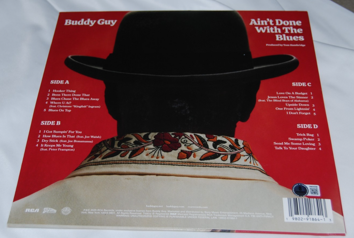 BUDDY GUY signed (AIN'T DONE WITH THE BLUES) Album Record LP BECKETT BAS BW54288