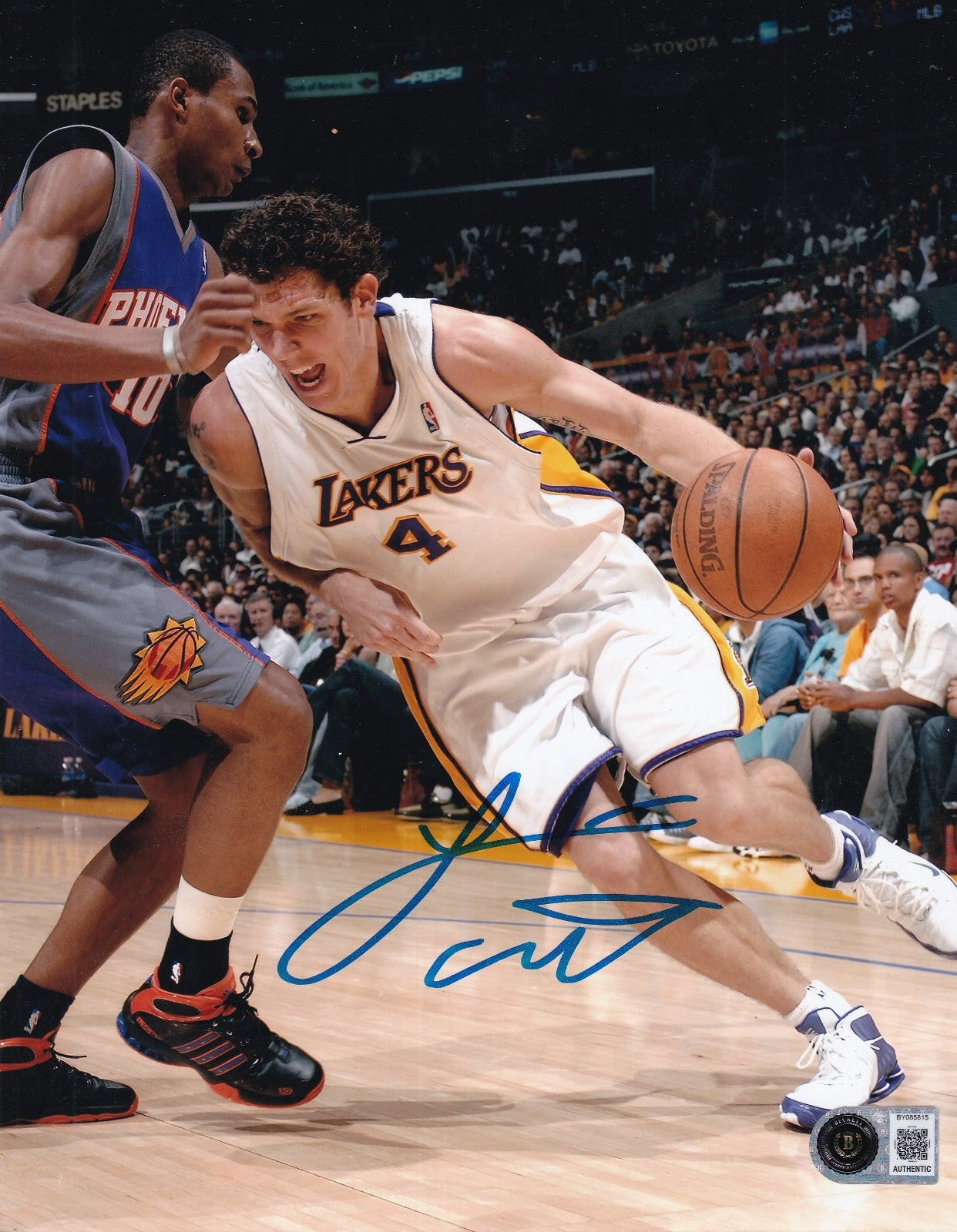 LUKE WALTON signed (LOS ANGELES LAKERS) basketball 8x10 photo BECKETT BY085815