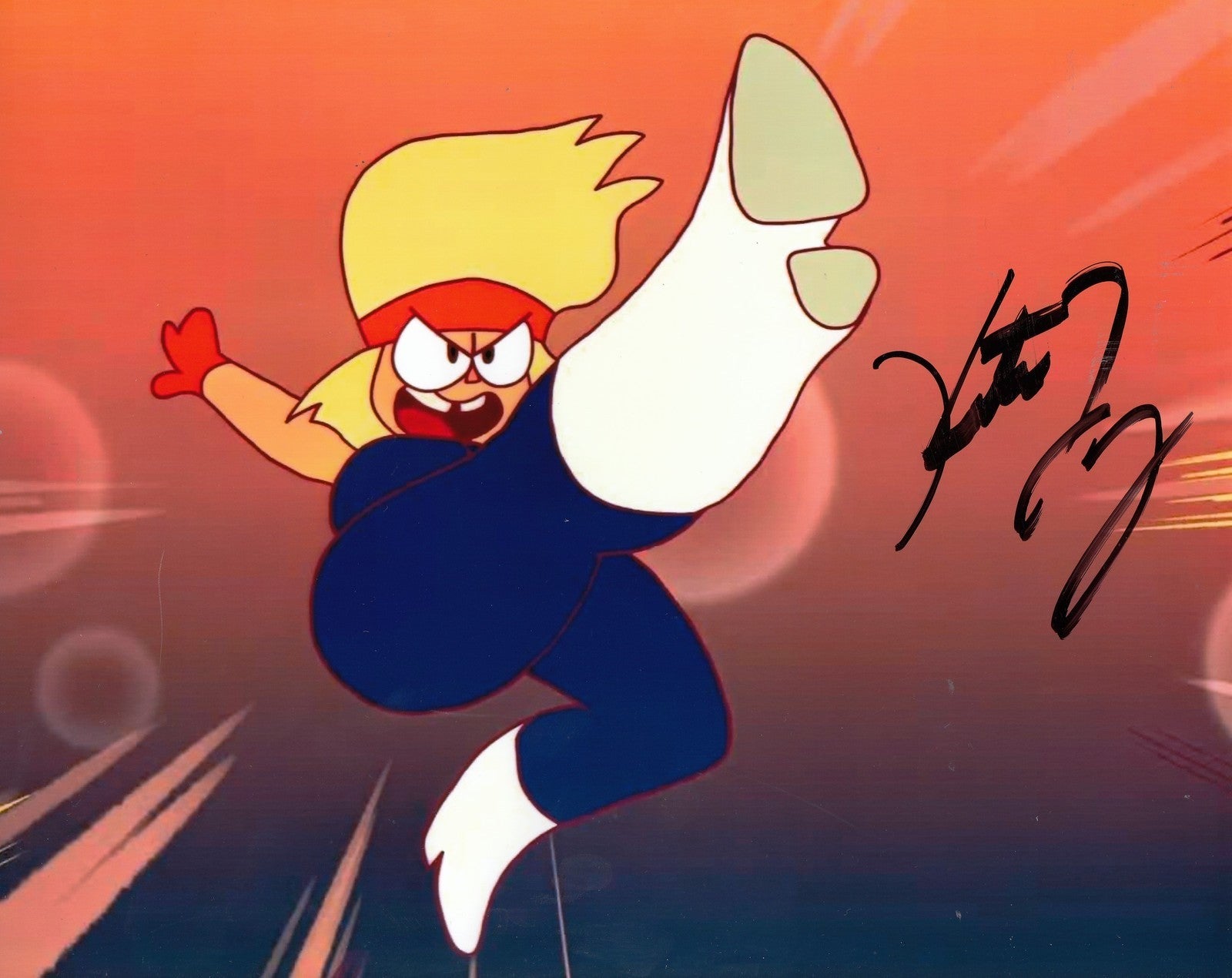 KATE FLANNERY signed (OK K.O.! LET'S BE HEROES) 8X10 photo *SILVER SPARK* COA #1