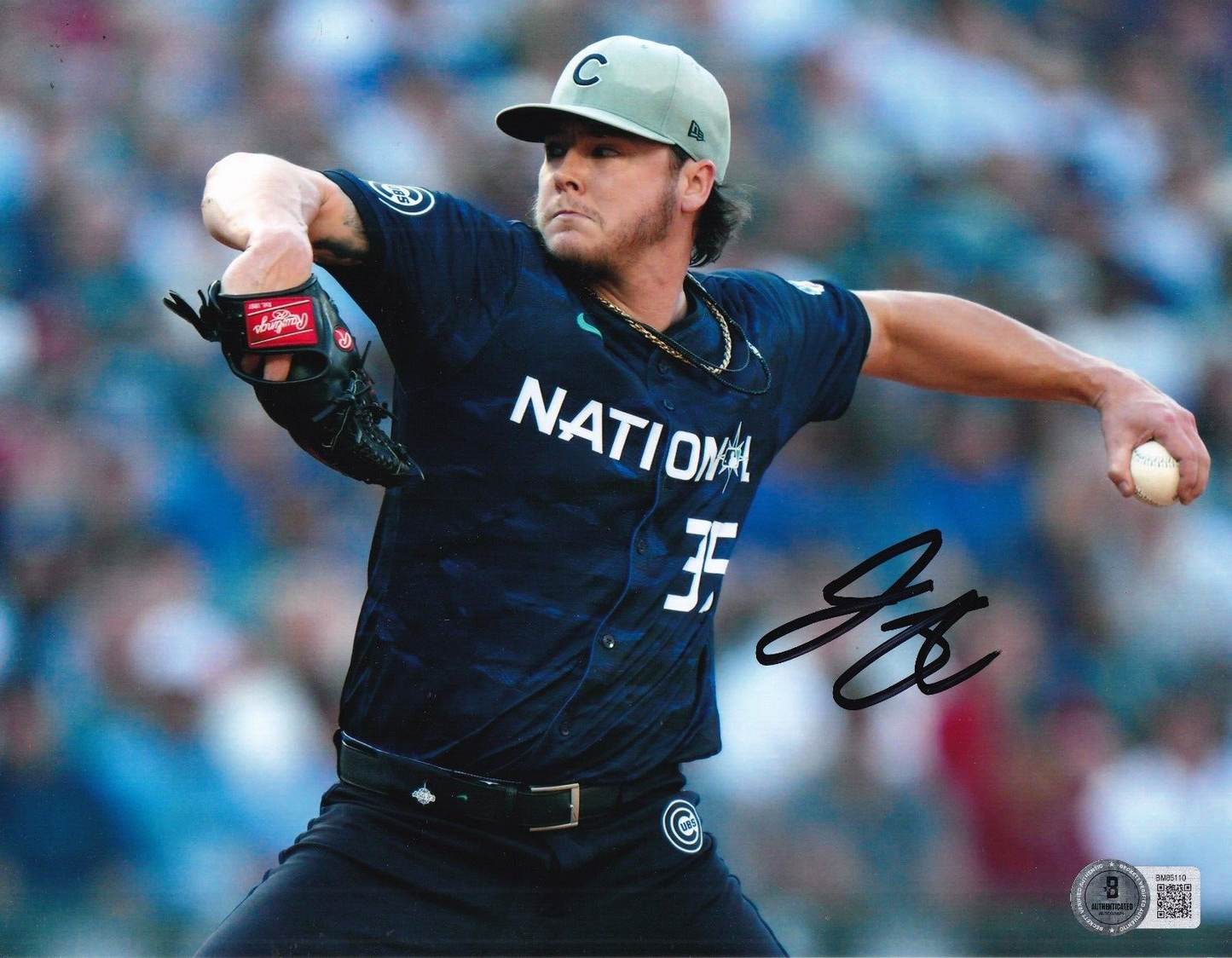 JUSTIN STEELE signed (CHICAGO CUBS) Baseball 8x10 photo BECKETT BAS BM85110
