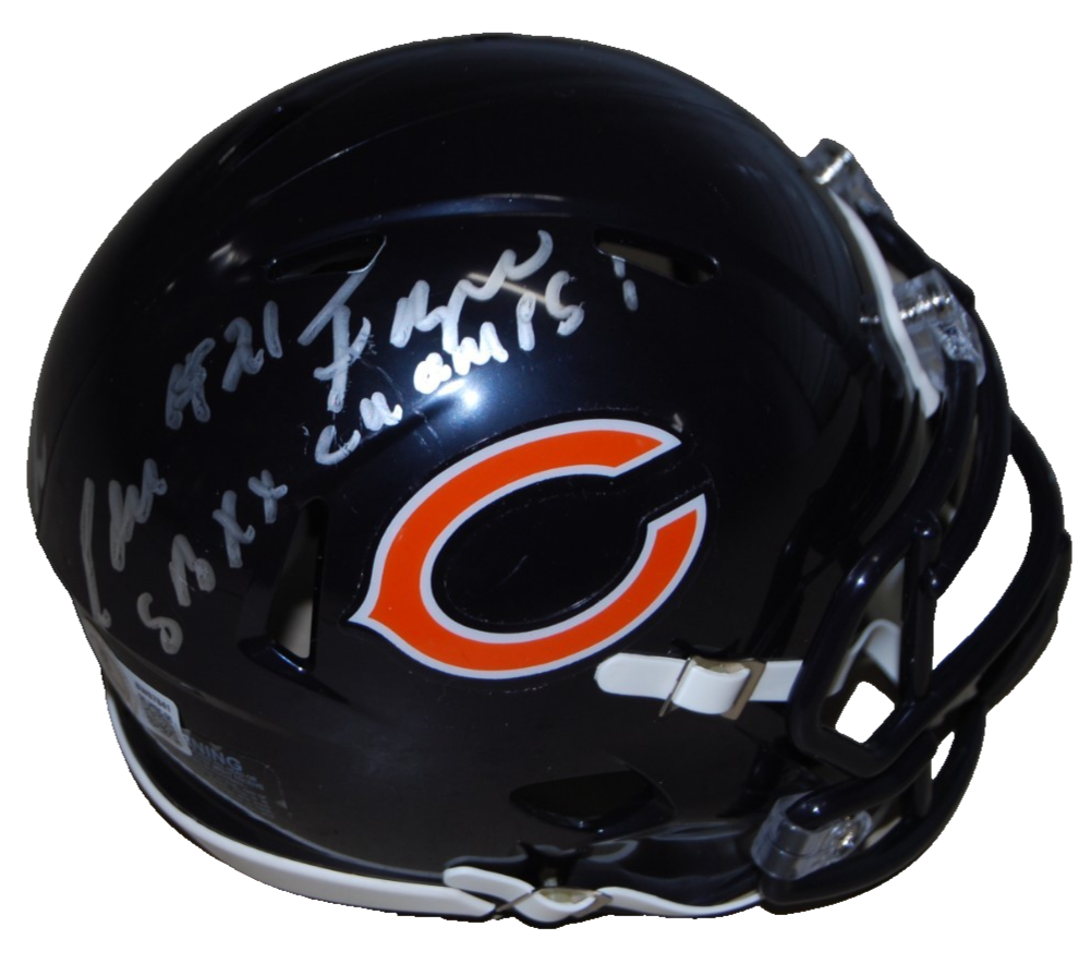 LESLIE FRAZIER signed (CHICAGO BEARS) mini football helmet BECKETT BAS BW07841