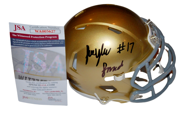 JAYLEN SNEED signed (NOTRE DAME FIGHTING IRISH) Riddell Speed mini helmet JSA 