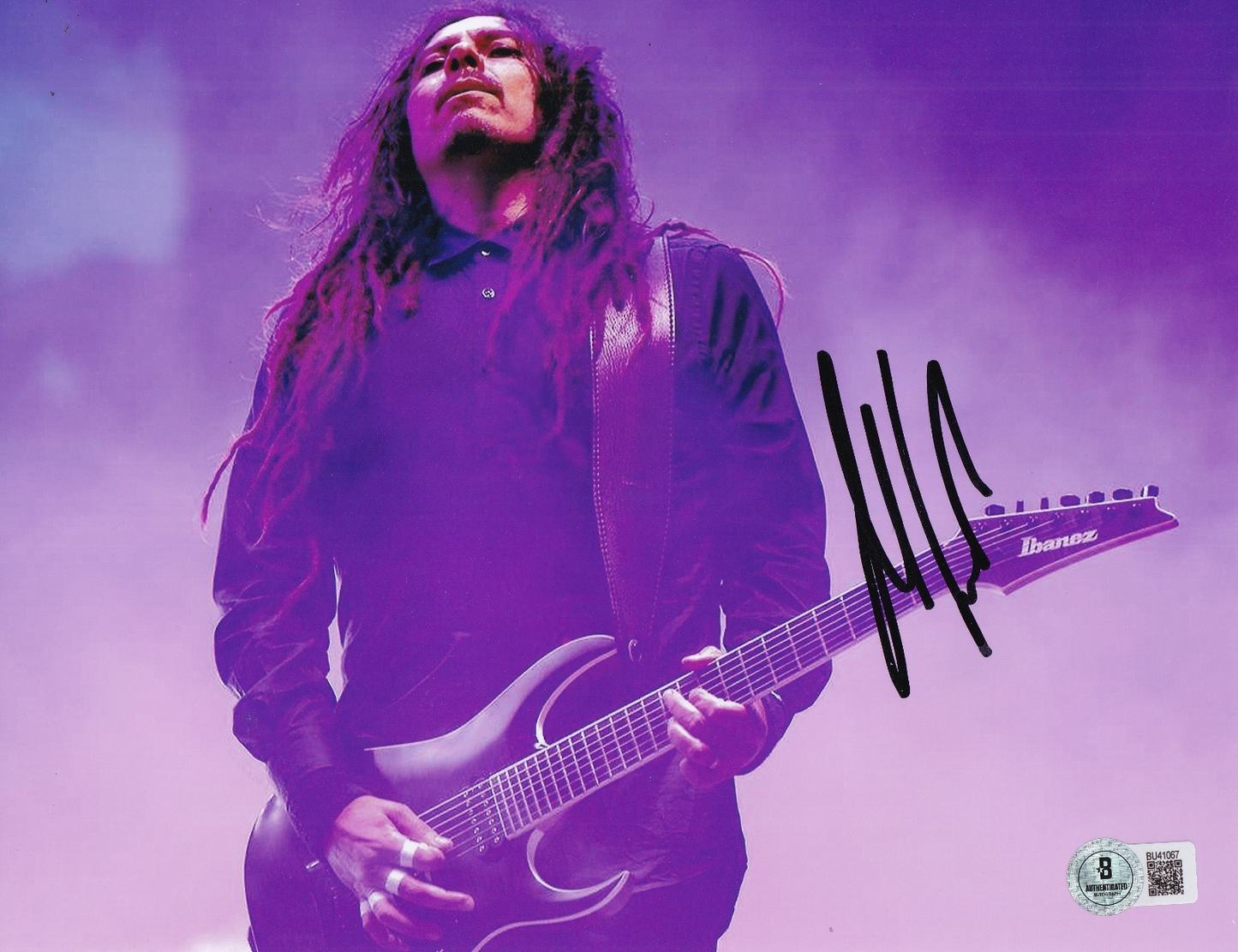 MUNKY signed (KORN) James Shaffer Music 8X10 photo BECKETT BAS BU41095
