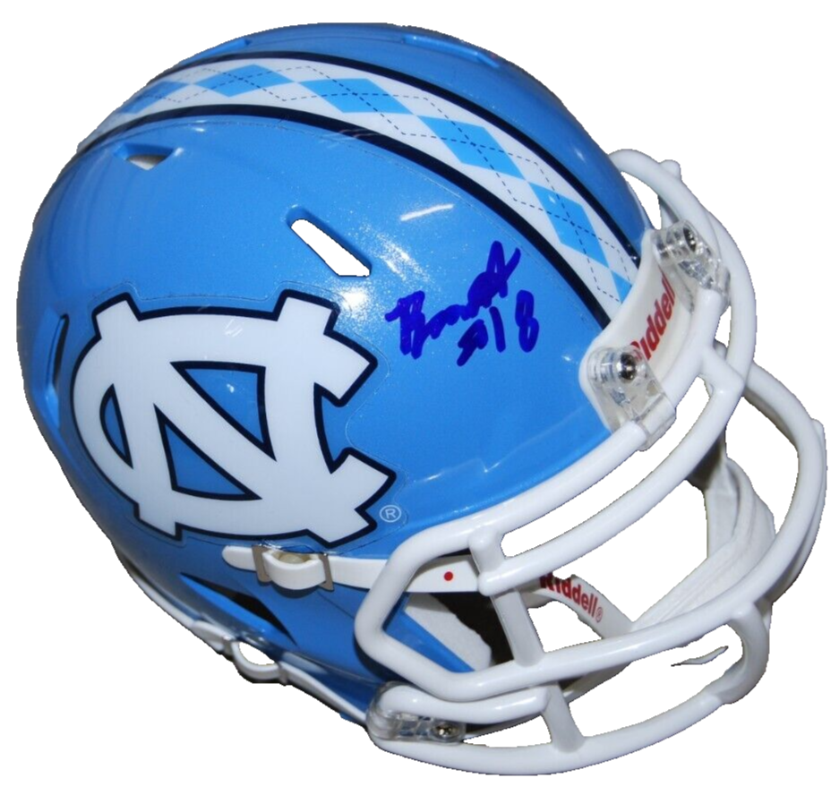 BRYSON NESBIT signed (NORTH CAROLINA TAR HEELS) mini helmet BECKETT BR32511