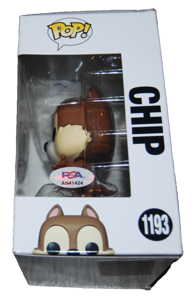 JOHN MULANEY signed (CHIP & DALE) Mickey #1193 Disney Funko Pop PSA/DNA AN41424