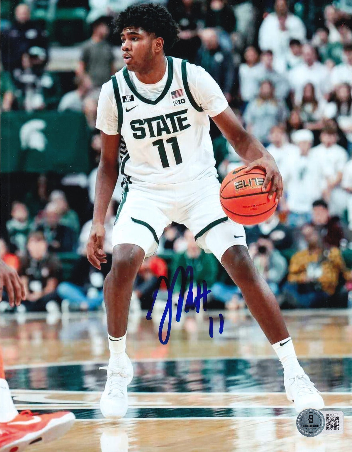 JASE RICHARDSON signed (MICHIGAN STATE SPARTANS) 8X10 photo BECKETT BAS BQ83976