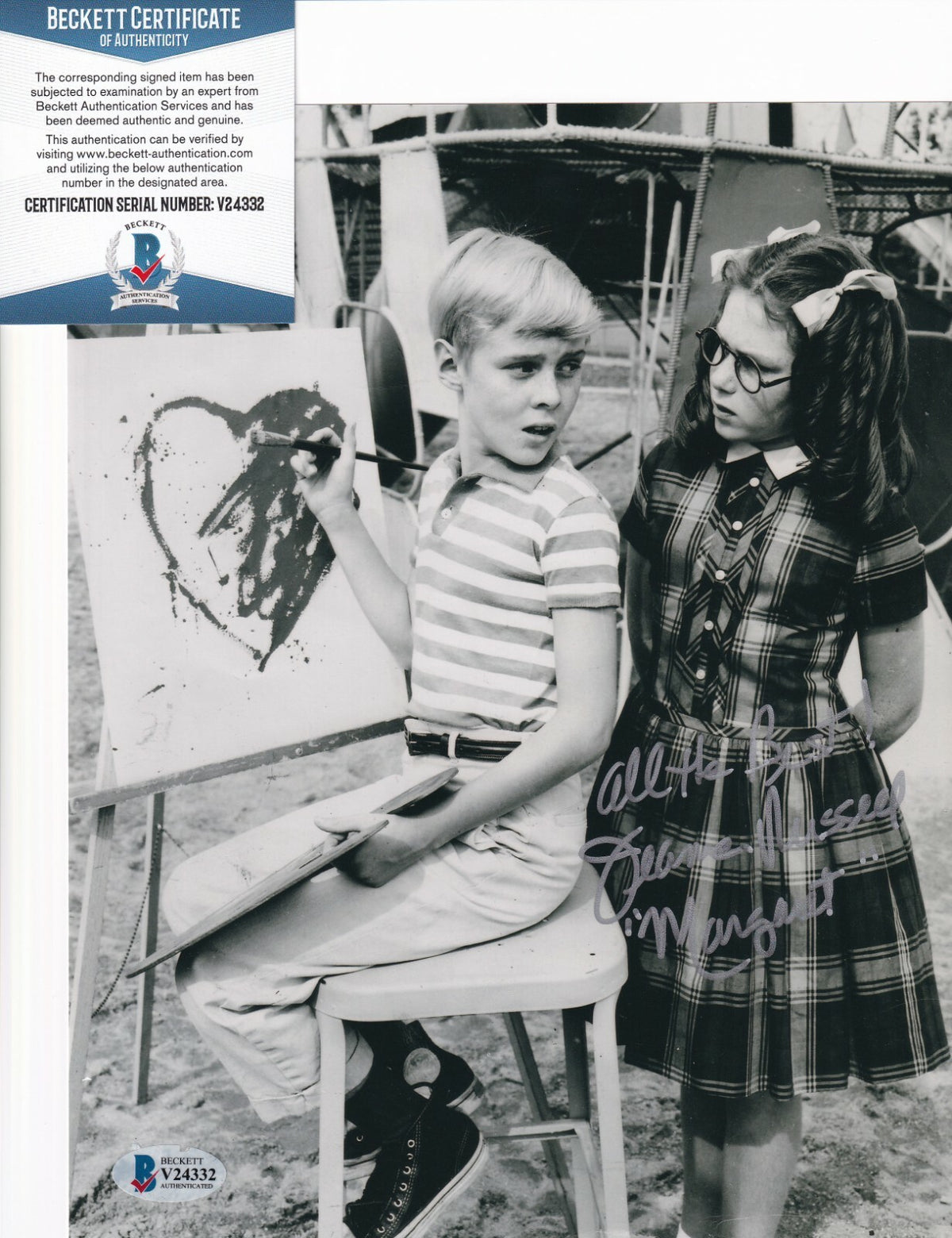 JEANNIE RUSSELL signed (DENNIS THE MENACE) 8X10 photo BECKETT BAS V24332
