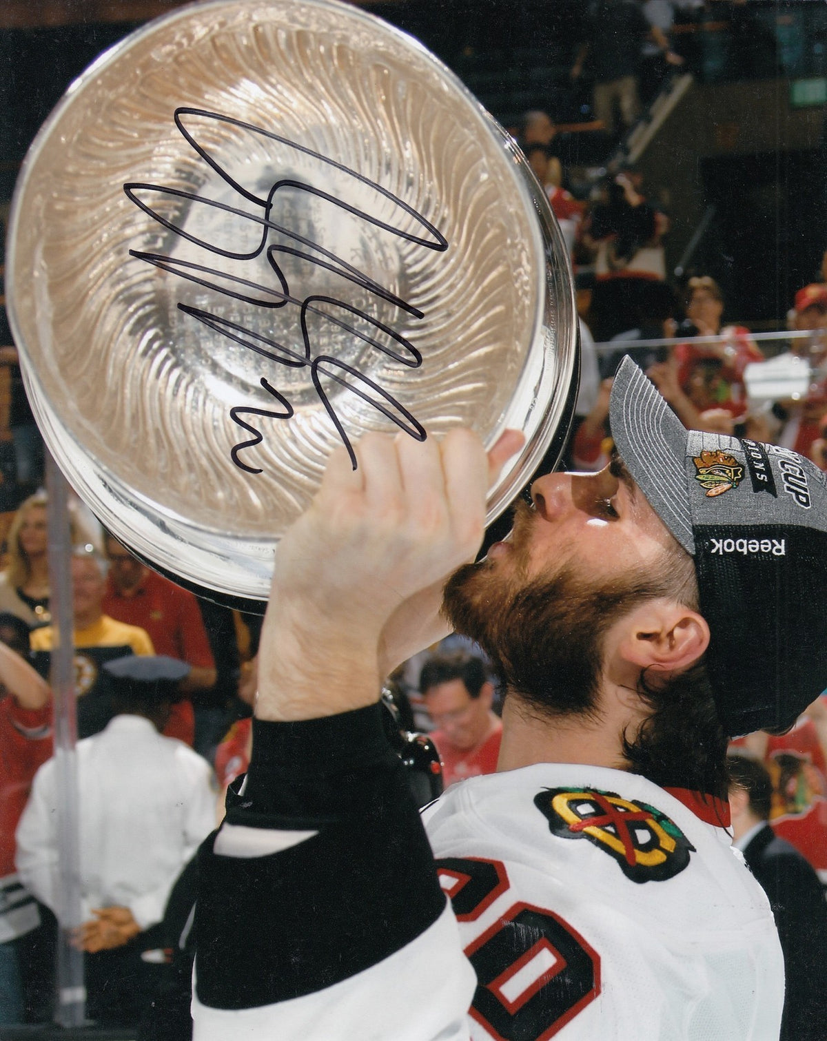 BRANDON SAAD signed (CHICAGO BLACKHAWKS) HOCKEY 8X10 photo AUTOGRAPHED W/COA #1