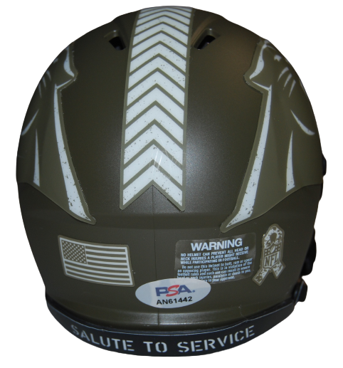 TERRACE MARSHALL signed (CAROLINA PANTHERS) Salute mini helmet PSA/DNA AN61442