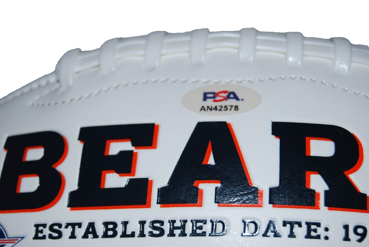 KHALIL HERBERT signed (CHICAGO BEARS) F/S logo football PSA/DNA AN42578