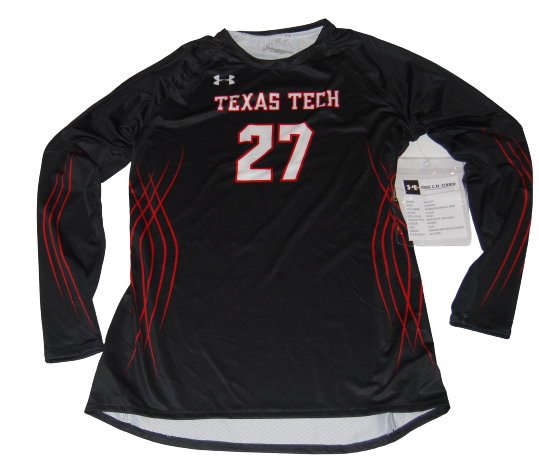 Under Armour Texas Tech LS Volleyball Jersey Women's Medium Black #27 UJVJ3LW