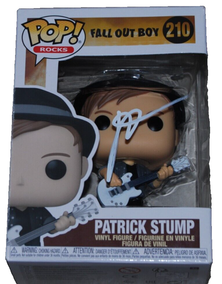 PATRICK STUMP signed (FALL OUT BOY) Funko Pop Rocks #210 BECKETT BAS BP89862