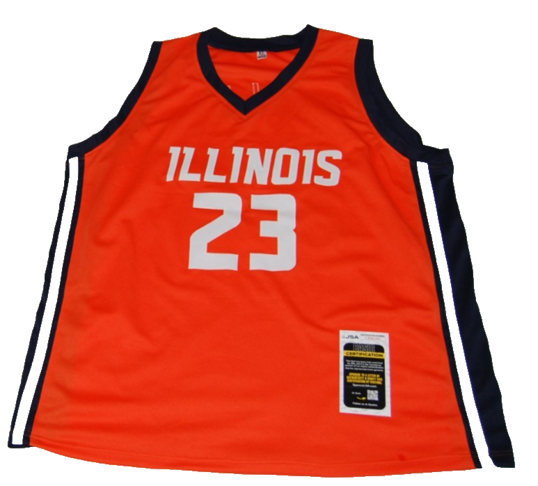 KEATON WAGLER signed (ILLINOIS FIGHTING ILLINI) basketball jersey JSA CR86399