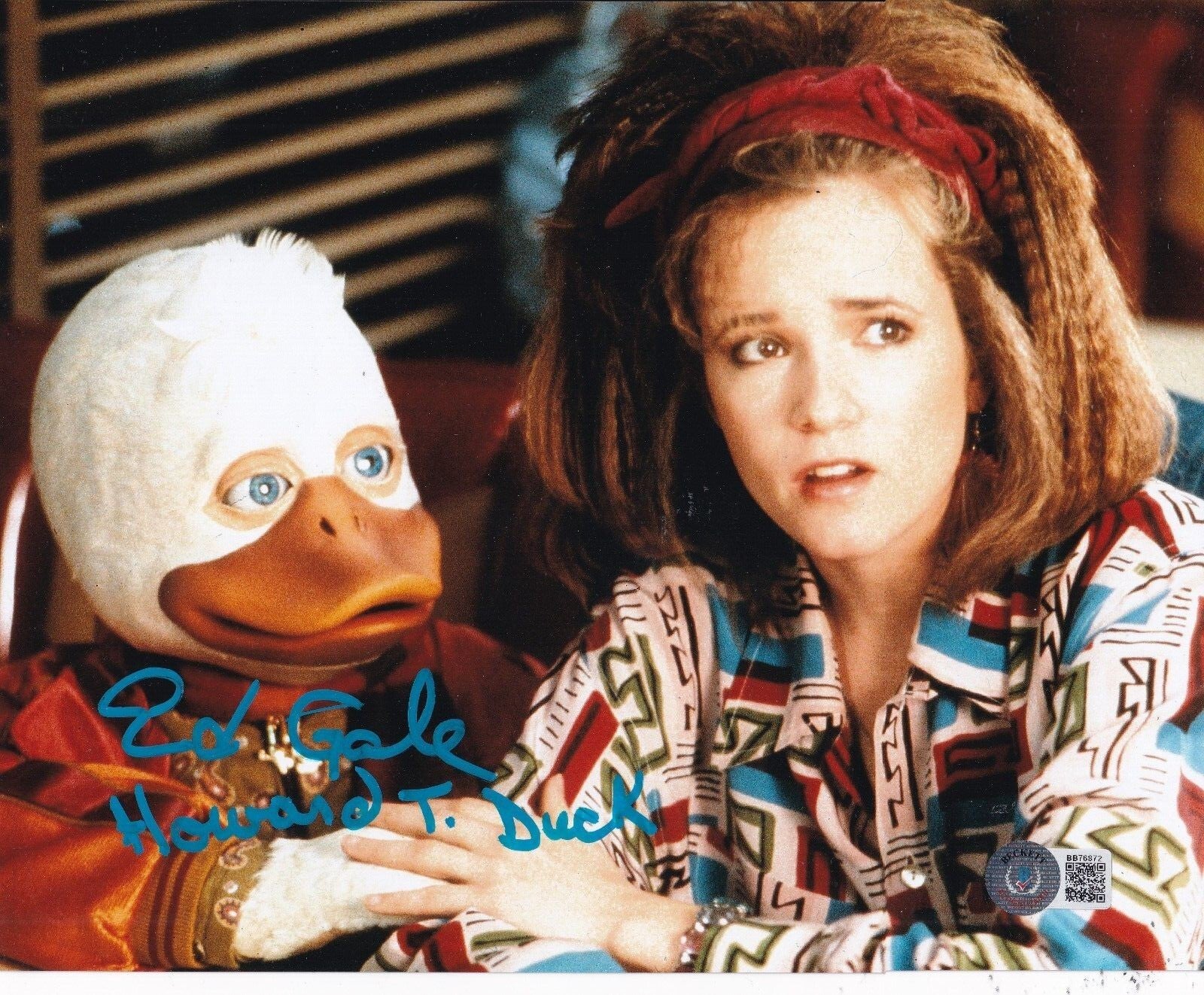 ED GALE signed (HOWARD THE DUCK) movie 8X10 photo BECKETT BAS BB76872