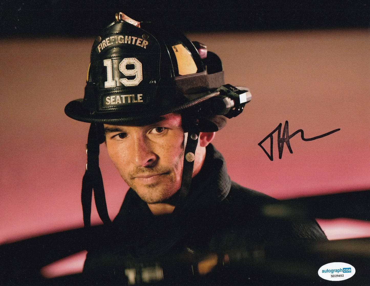 JAY HAYDEN signed (STATION 19) Travis Montgomery 8X10 photo ACOA SD29452
