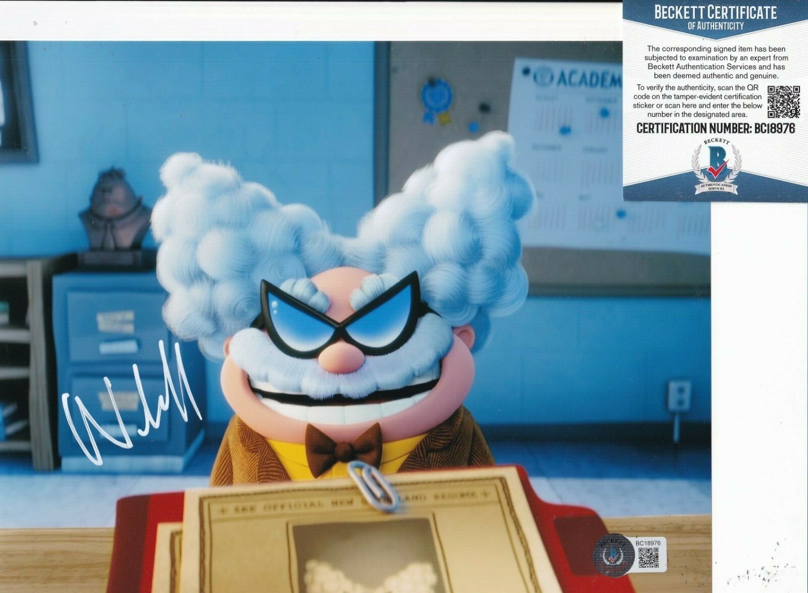 NICK KROLL signed (CAPTAIN UNDERPANTS) Poopypants 8X10 photo BECKETT BC18976