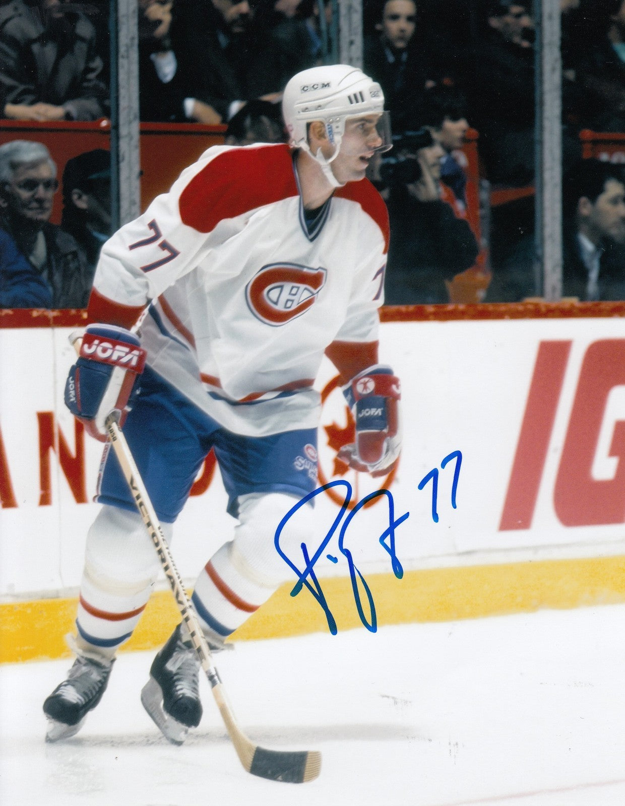PIERRE TURGEON signed (MONTREAL CANADIENS) autographed HOCKEY 8X10 photo W/COA