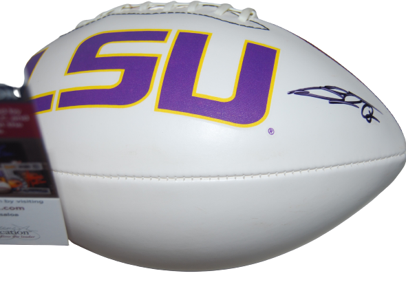 BJ OJULARI signed (LSU TIGERS) LOGO football JSA AUTHENTICATED AJ47661