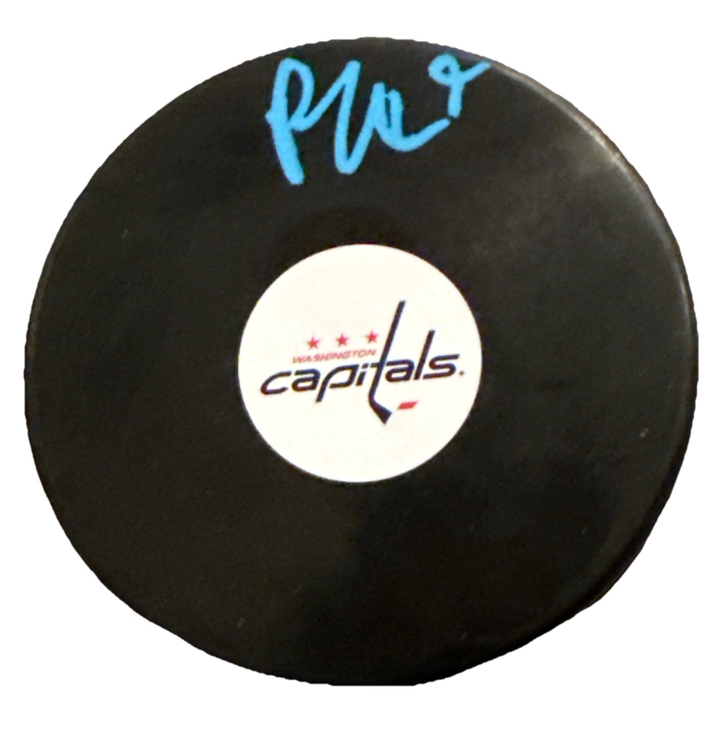RYAN LEONARD signed (Washington Capitals) custom hockey puck BECKETT BAS BW61537