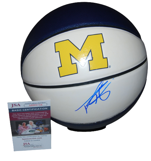 TIM HARDAWAY JR signed (MICHIGAN WOLVERINES) F/S logo basketball JSA COA AH95716