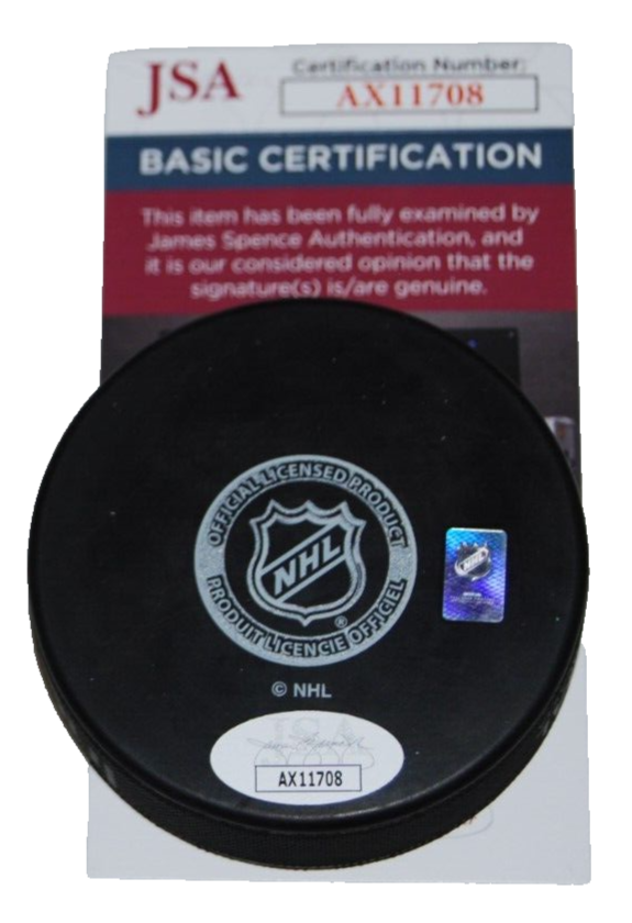 SEBASTIAN COSSA signed (DETROIT RED WINGS) souvenir Hockey puck JSA AX11708