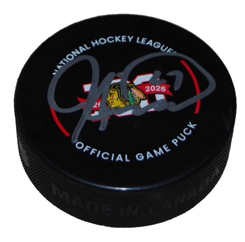 JEREMY ROENICK signed CHICAGO BLACKHAWKS 100th Anniversary puck BECKETT BV10225