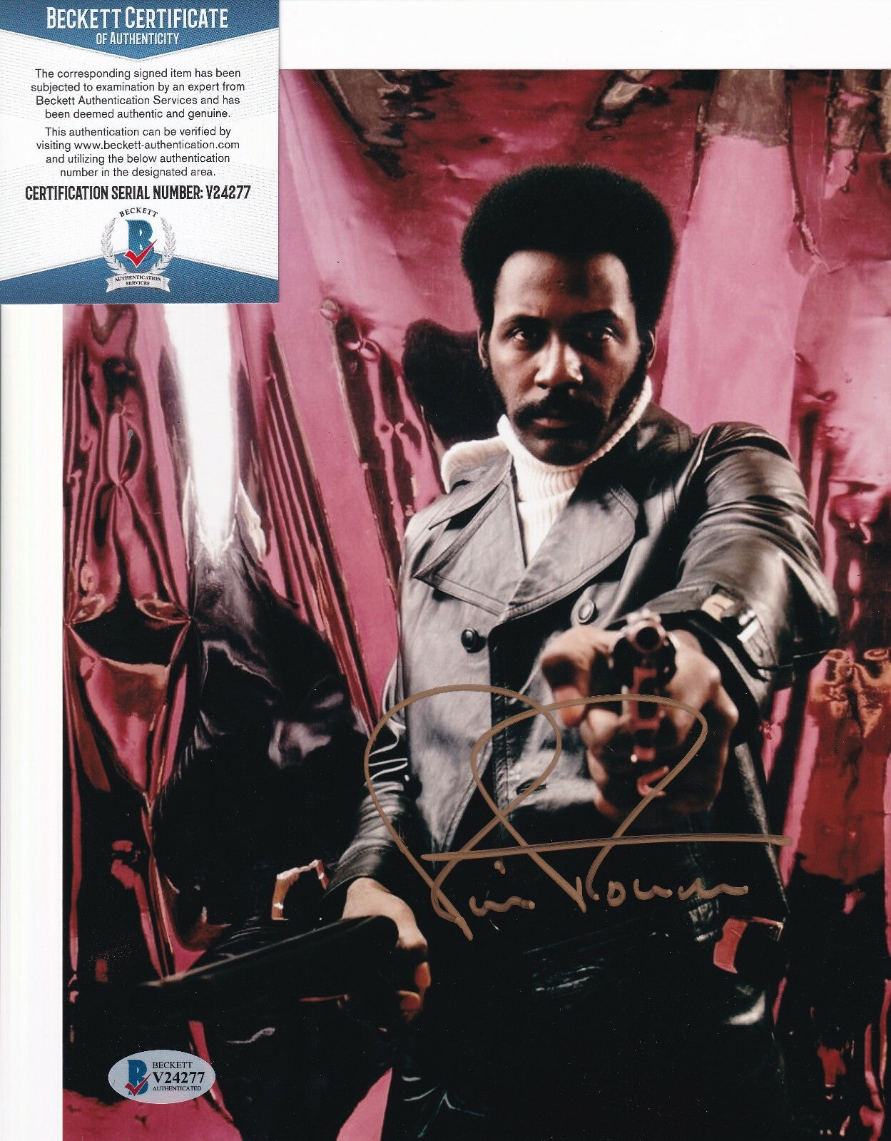 RICHARD ROUNDTREE signed (SHAFT) Movie John Shaft 8X10 photo BECKETT BAS V24277