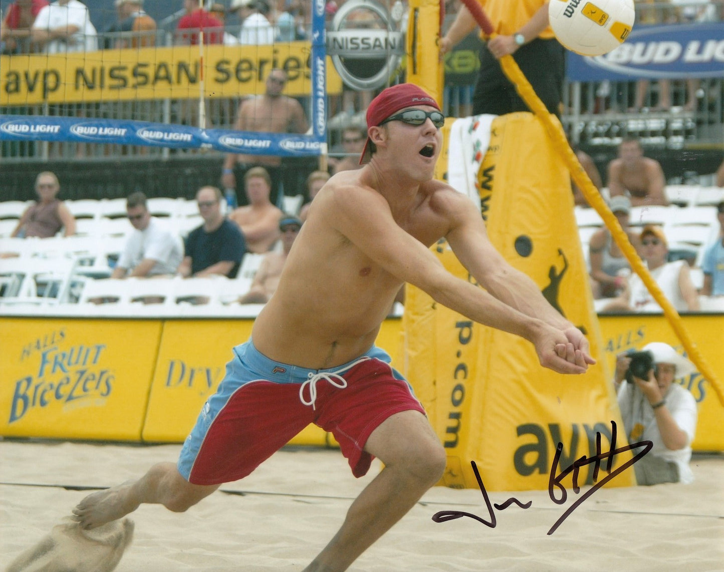 JAKE GIBB signed (BEACH VOLLEYBALL) 8X10 photo *AVP* OLYMPICS USA W/COA #3