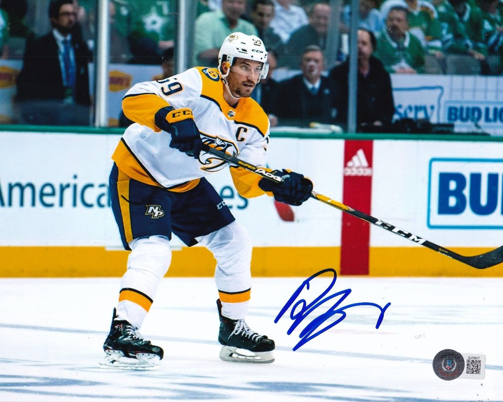 ROMAN JOSI signed (NASHVILLE PREDATORS) Hockey 8X10 photo BECKETT BAS BJ79617