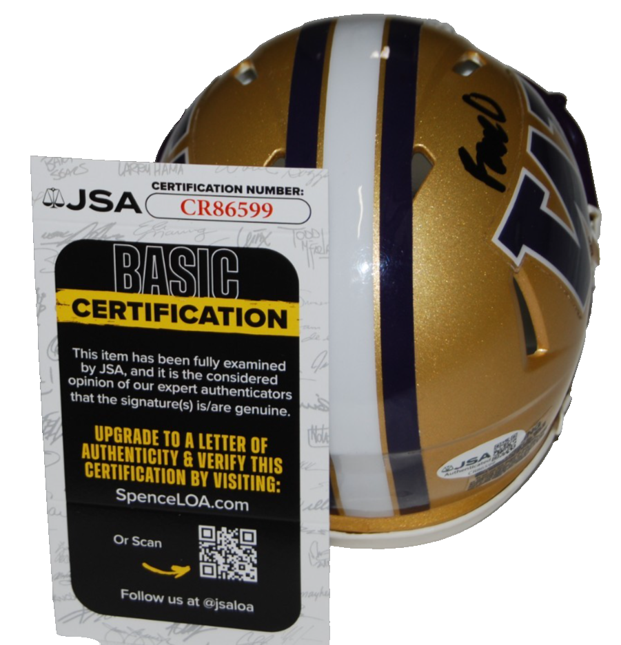 ROME ODOUNZE signed (WASHINGTON HUSKIES) mini football helmet JSA CR86599