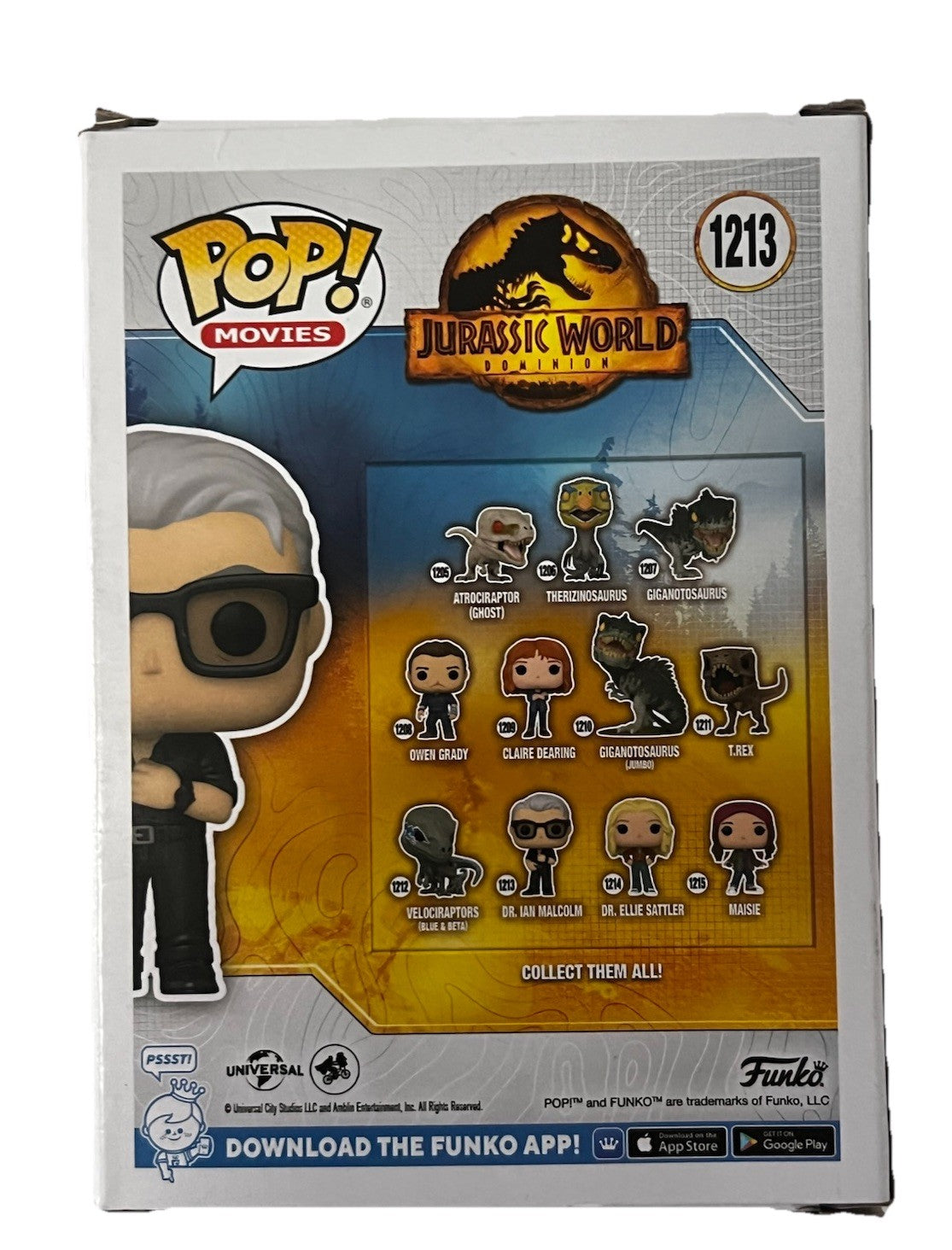 JEFF GOLDBLUM signed (JURRASIC WORLD) #1213 Dr Ian Funko Pop BECKETT BAS BT78241
