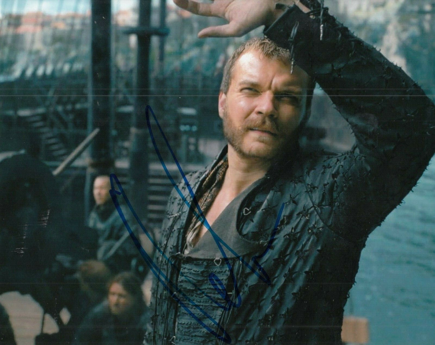 PILOU ASBAEK signed (GAME OF THRONES) Euron Greyjoy 8X10 photo *PROOF* W/COA #2