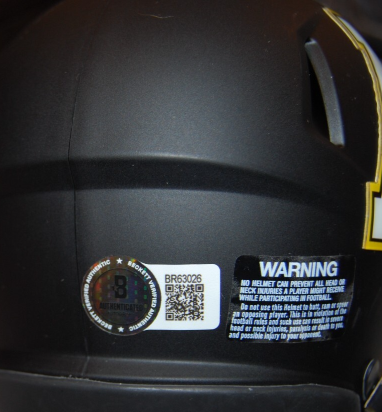 DANIEL JEREMIAH signed APPALACHIAN STATE mini football helmet BECKETT BP30422