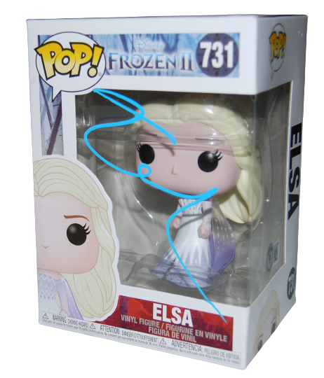 IDINA MENZEL signed (FROZEN 2) #731 Disney ELSA Funko Pop BECKETT BAS AD27029