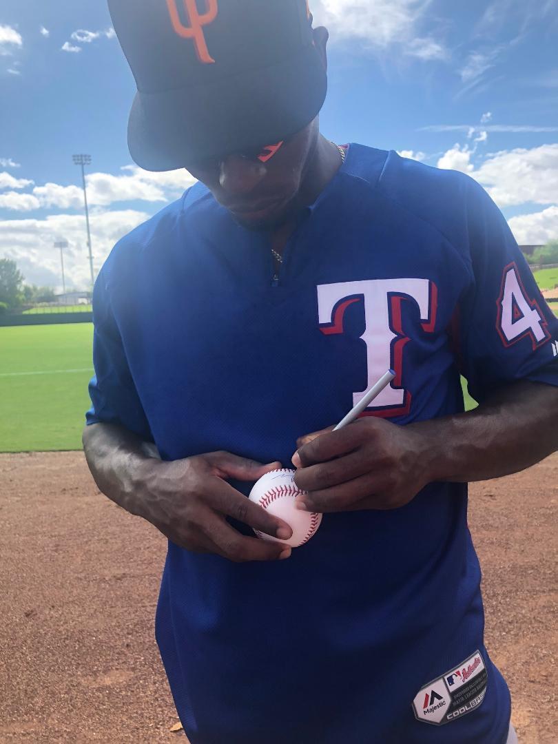 JULIO PABLO MARTINEZ signed OML Major League baseball (TEXAS RANGERS) W/COA