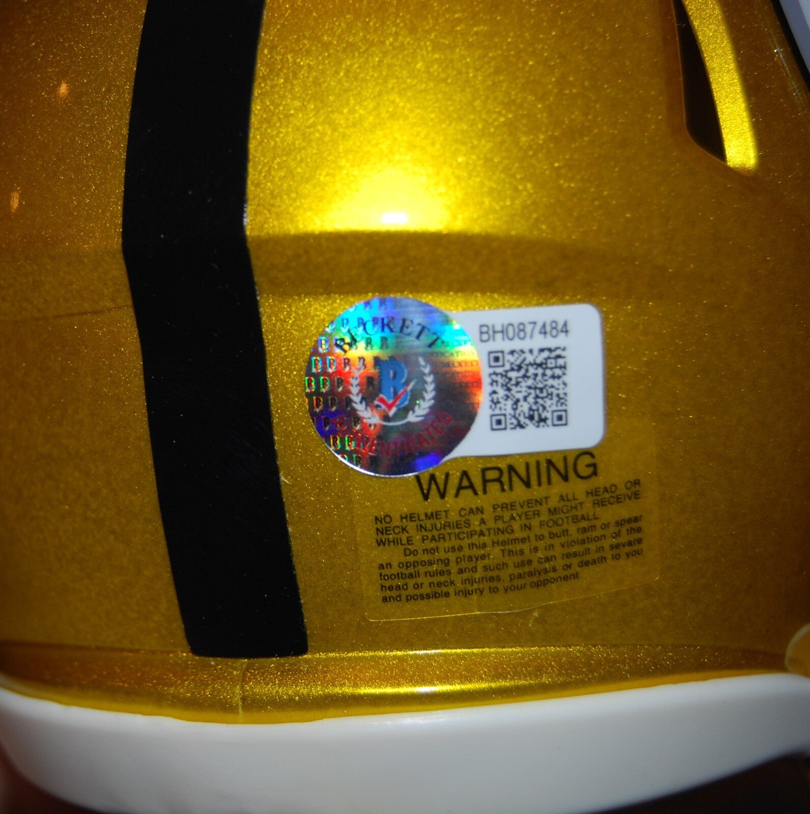 DUCE STALEY signed (PITTSBURGH STEELERS) mini football helmet BECKETT BH087484