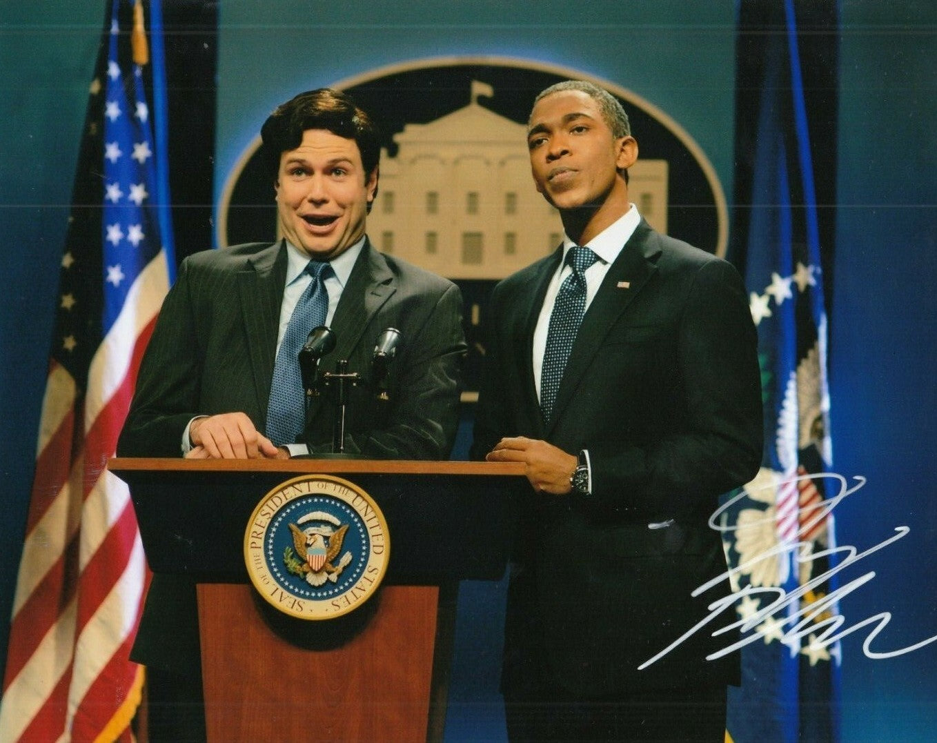 JAY PHAROAH signed (SATURDAY NIGHT LIVE) 8X10 photo *Barack Obama* W/COA #2