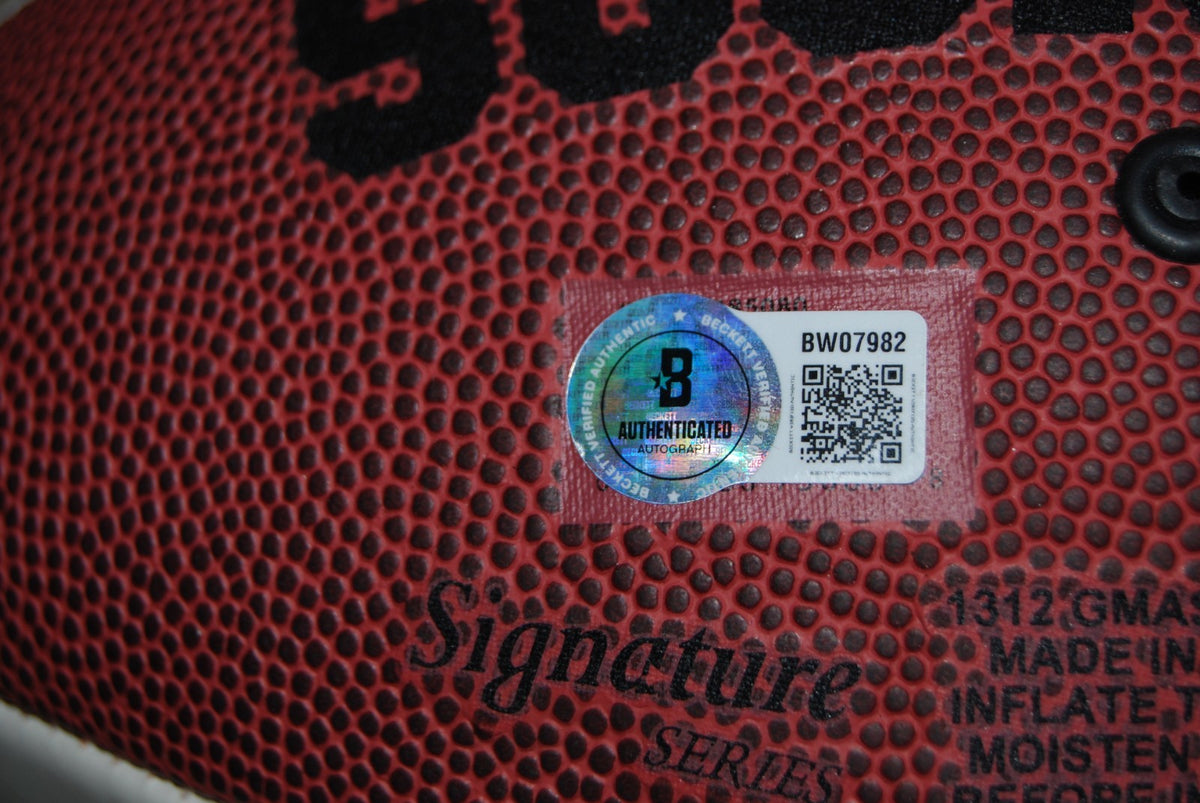 DEMARCO MURRAY signed (OKLAHOMA SOONERS) logo football BECKETT BW07982