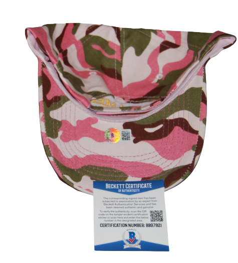STORMY DANIELS signed (MAKE AMERICA GREAT) Pink hat cap BECKETT BAS BB97821