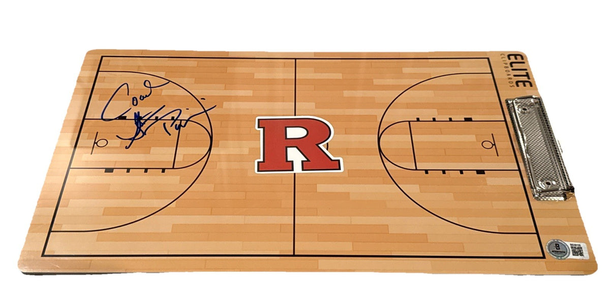 STEVE PIKIELL Signed (RUTGERS SCARLET KNIGHTS) Coaches clipboard BECKETT BS38135