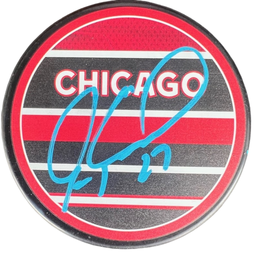 JEREMY ROENICK signed (CHICAGO BLACKHAWKS) hockey puck BECKETT BAS AC93109