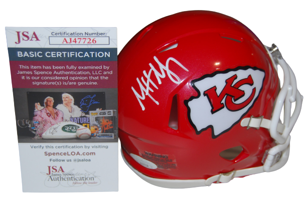 MATT NAGY signed (KANSAS CITY CHIEFS) mini football helmet JSA COA AJ47726