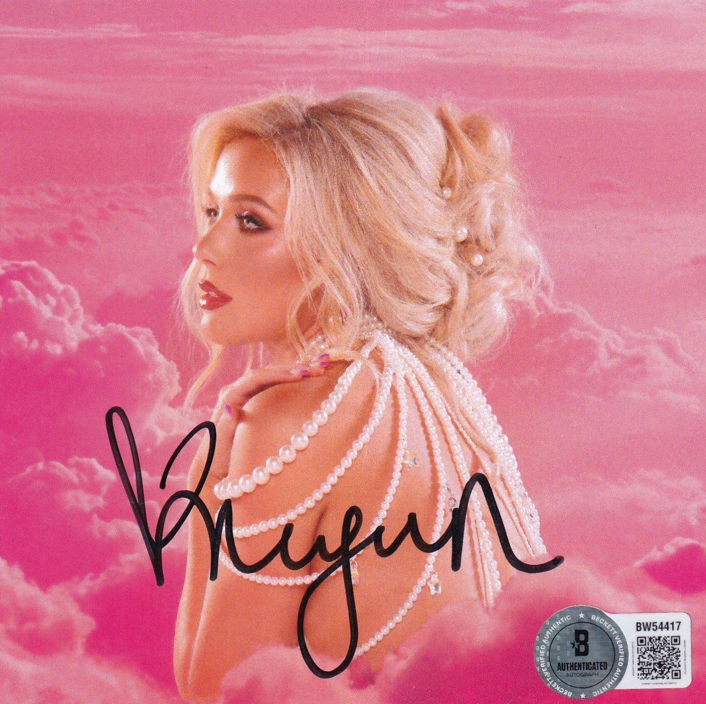 MEGAN MORONEY signed (CLOUD 9) 5X5 Cd cover insert BECKETT BAS BW54417